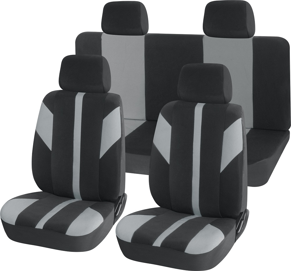 Чехлы на сиденья "Nova Bright-fusion" "TRIAL" черно-серые (11 предметов)