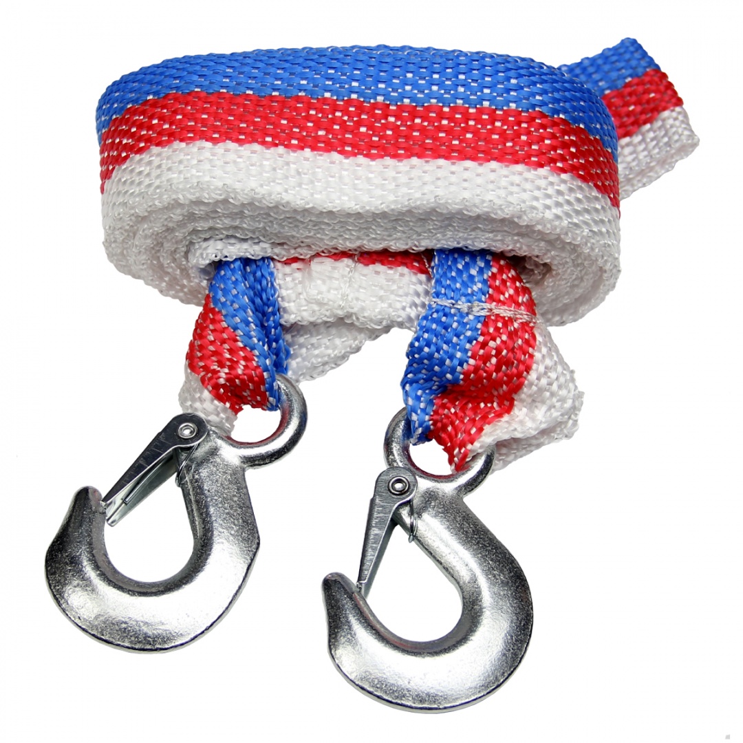 Трос буксировочный ленточный "Nova Bright" в пакете, 3.5 т, 5 см х 4,6м, 2 крюка