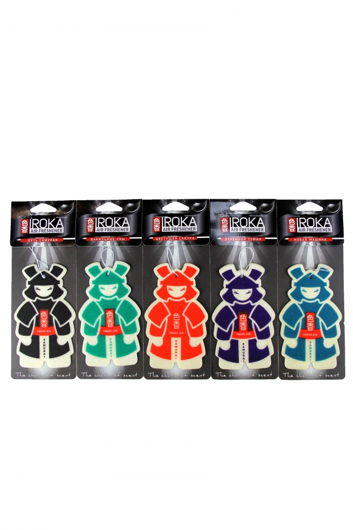 Ароматизатор "IROKA" "SAMURAI", запахи в ассортименте (блок 24 шт)