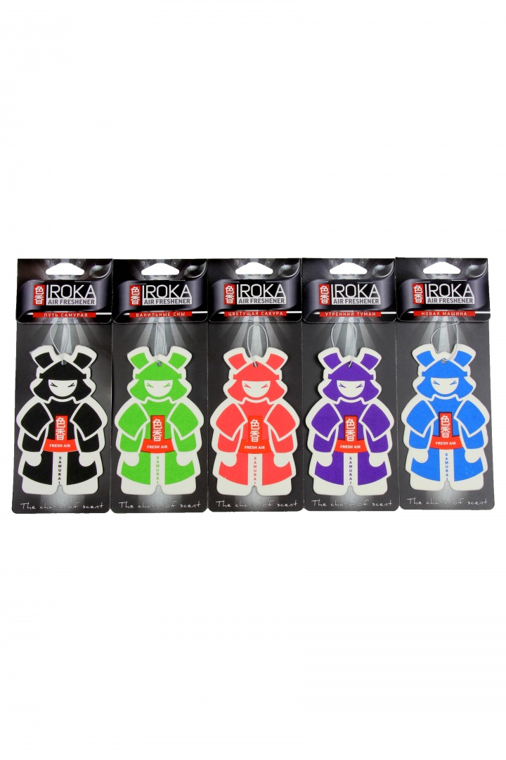 Ароматизатор "IROKA" "SAMURAI", запахи в ассортименте (блок 24 шт)