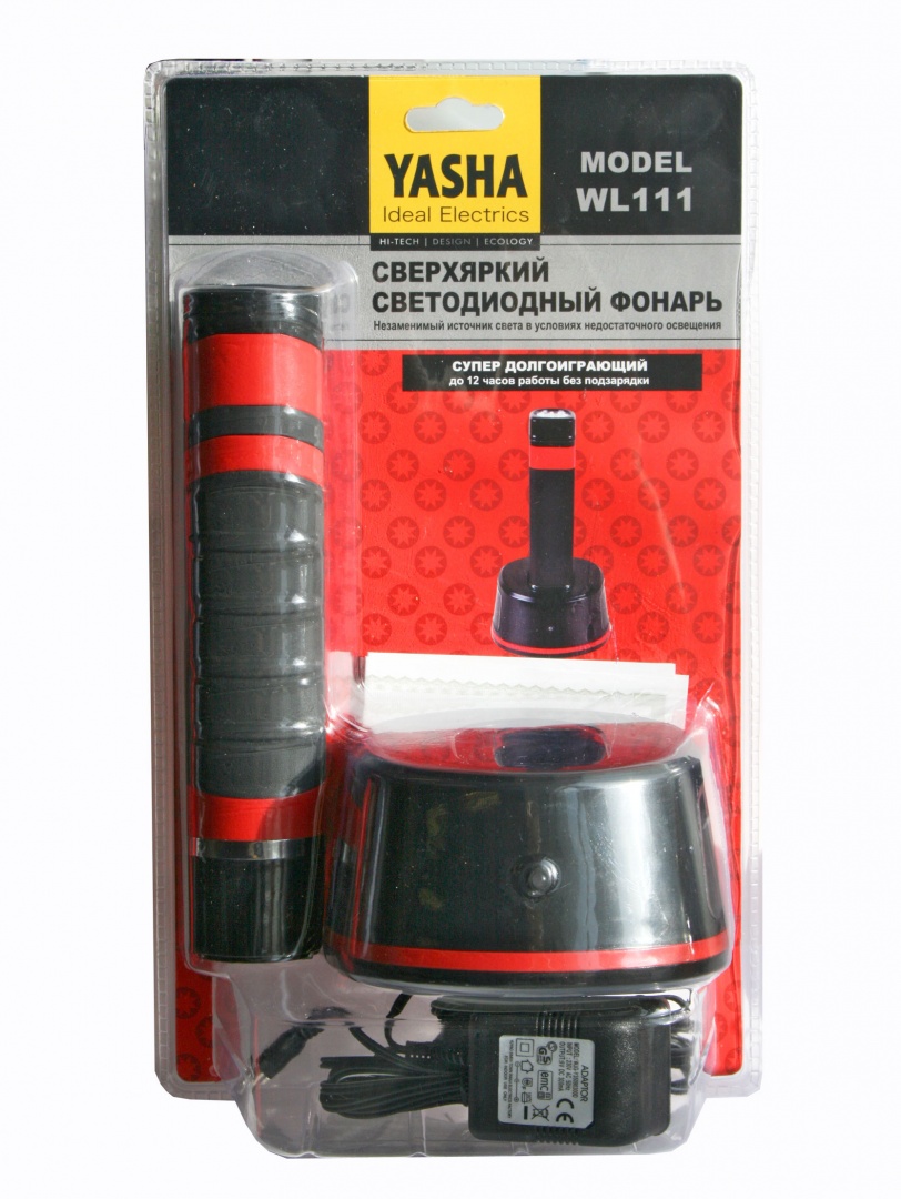 Фонарь переносной "YASHA" WL111, светодиодный, аккумуляторный, время работы до 12 ч, 12/220В