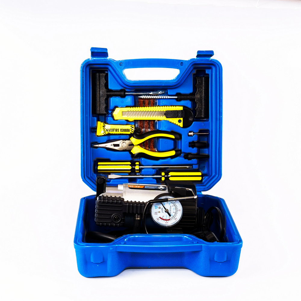 Компрессор "Nova Bright" АК-35, 35 л/мин., 150 PSI, 12В, металлический корпус, пластиковый кейс с инструментами