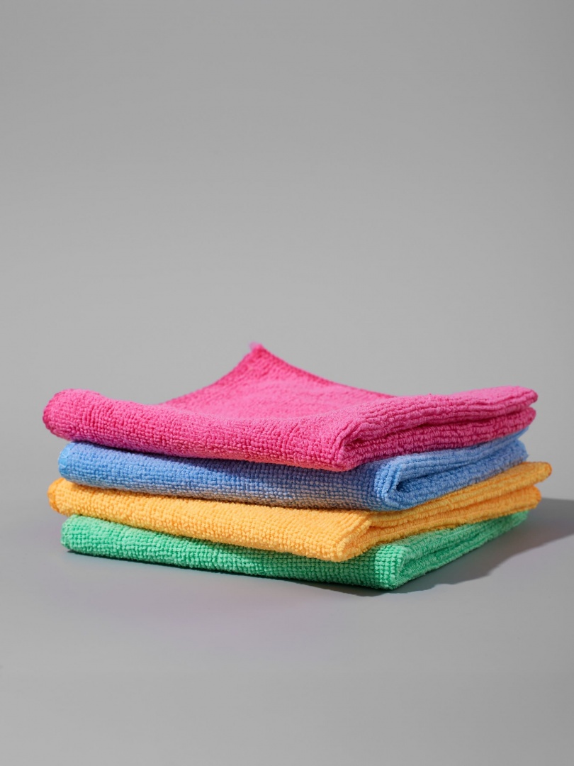 Салфетки из микрофибры "Li-Sa" в наборе (4шт-32х43см), плотность 200г/м2 (LS0110)