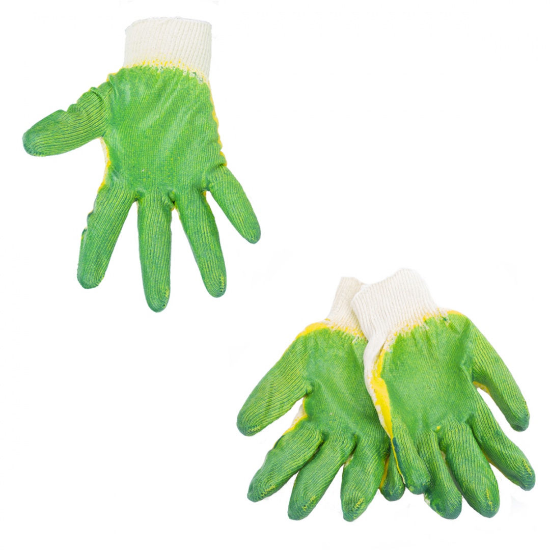 Перчатки х/б, двойной облив латекс 13класс