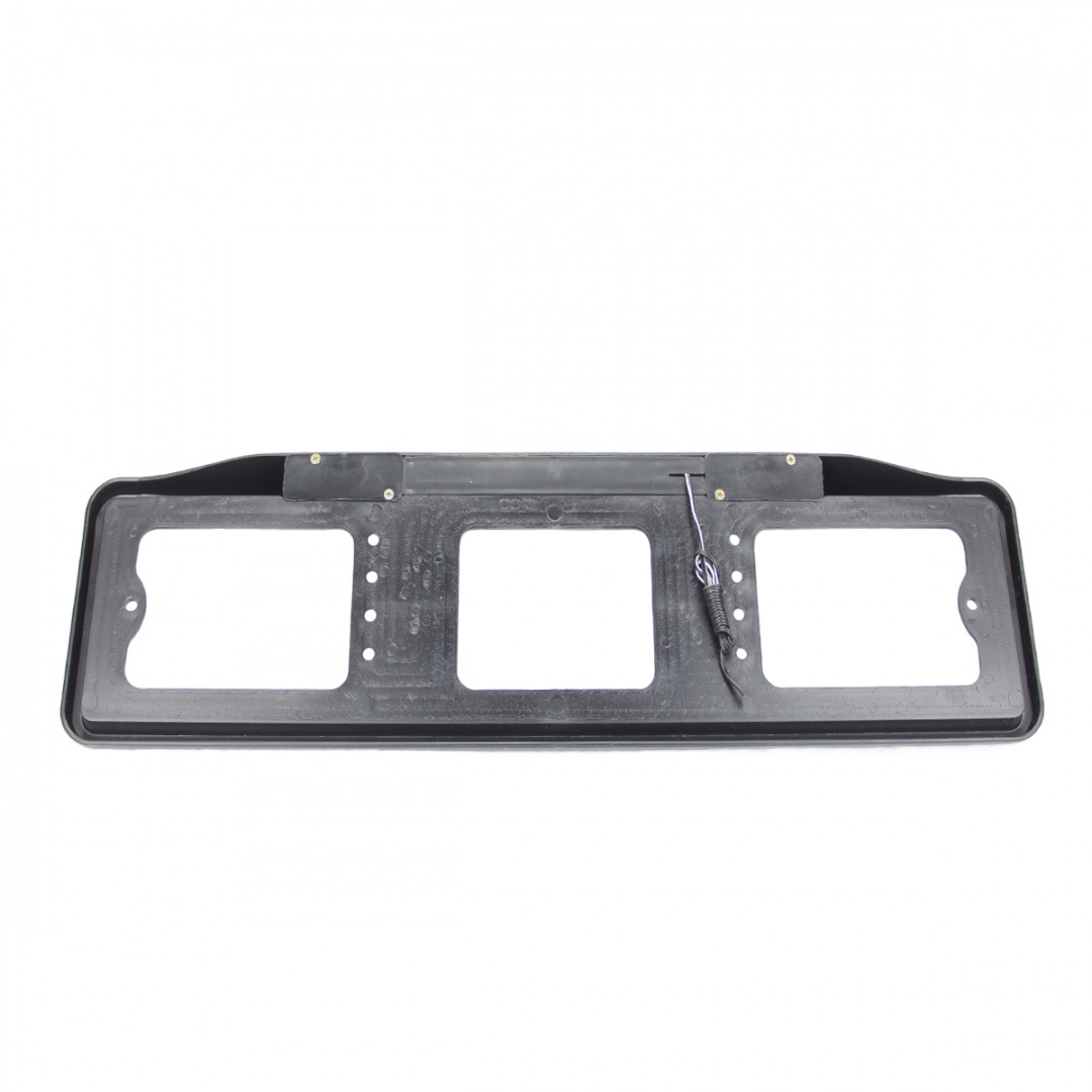 Рамка номерного знака с освещением верхним без надписи (чёрная)