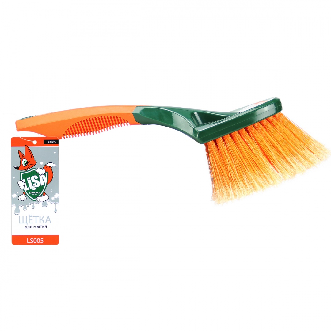 Щетка для мытья труднодоступных мест "Li-Sa" LS005, прорезиненная ручка, 25см 